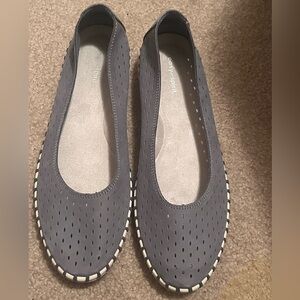 Easy Spirit Perforated Gray Flats
